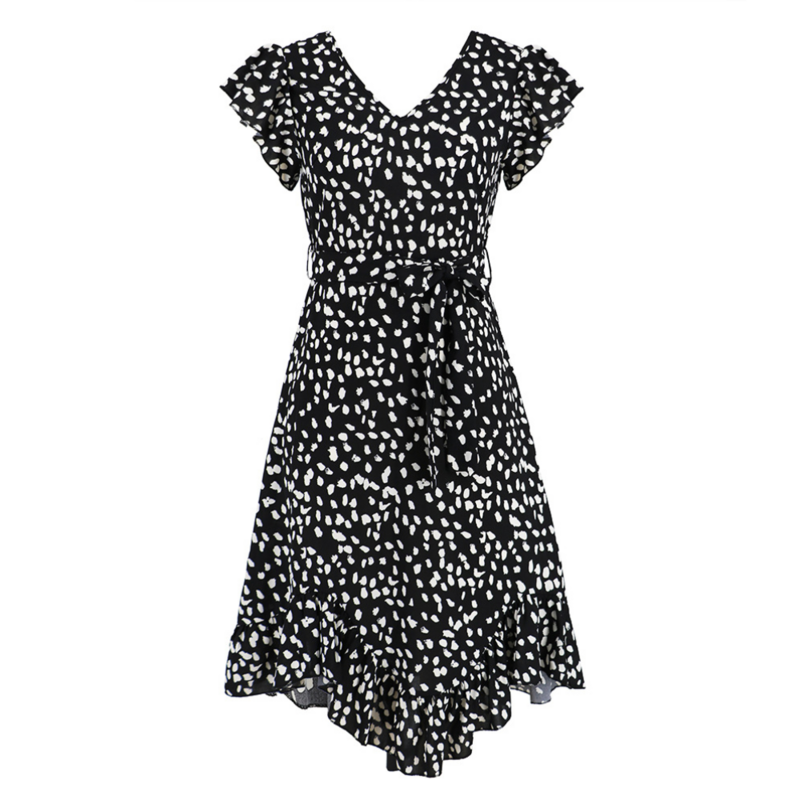 Black Leopard Print Dress