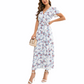 White Floral Wrap Dress
