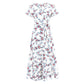 White Floral Wrap Dress