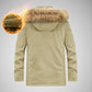 Men's Parka Jacket Sherpa Lined  Hooded With Removable Faux Fur Water Resistant