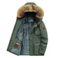 Men's Parka Jacket Sherpa Lined  Hooded With Removable Faux Fur Water Resistant
