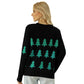 Christmas Pullover Trees Print with Sparkling Ugly Christmas Sweater