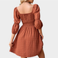 A Line Dresses Puff Sleeve Chiffon Dress
