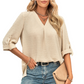 3 4 Sleeve Blouse in Cream