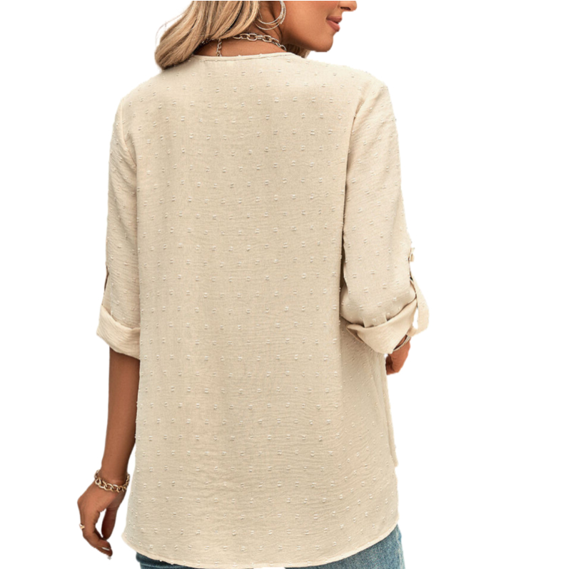 3 4 Sleeve Blouse in Cream