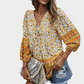 V Neck Top in Floral Print