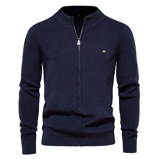 Men's Casual Knitted Cardigan Sweaters With Zipper