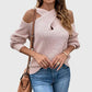 Off The Shoulder Sweater Spring Trendy Knitted Jumper Top