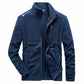 Men's Full-Zip Polo Fleece Jacket Fully Sherpa Lined Warm