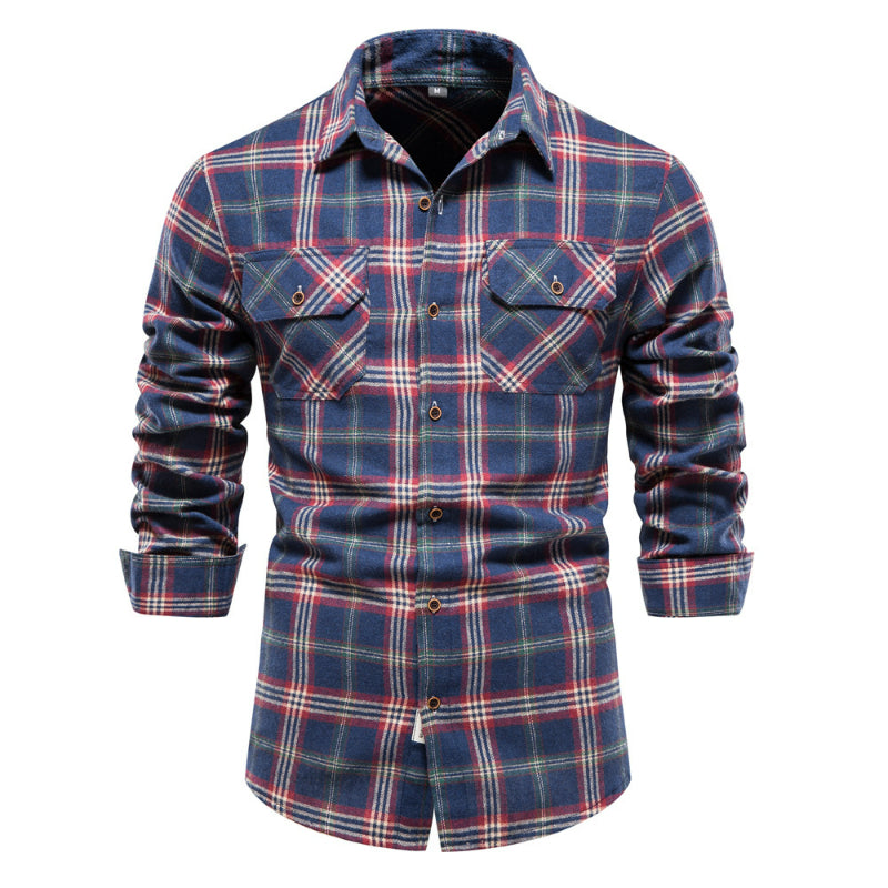 Men's Classic Long Sleeve Check Shirts