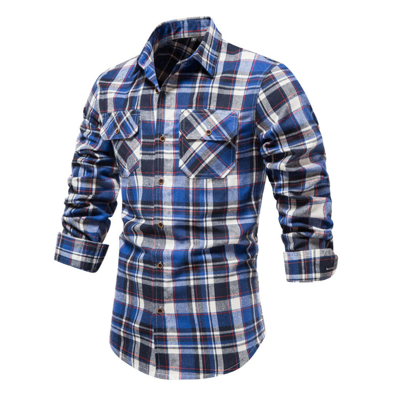 Men's Classic Long Sleeve Check Shirts