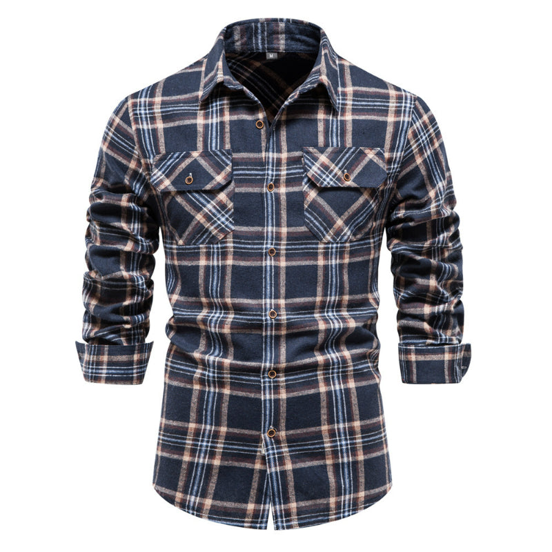 Men's Classic Long Sleeve Check Shirts