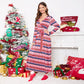 Christmas Dresses for Women Long Sleeve V-neck Long Waist Tie Prom Dresses Animal Print