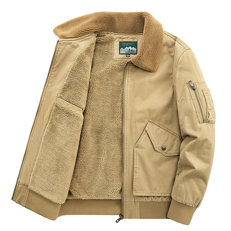 Men's Sherpa Jacket Warm Coat Outdoor