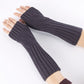 Long Fingerless Gloves Fashion Aztec Crochet Pattern in Dark Grey