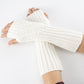Long Fingerless Gloves White Fashion Aztec Crochet Pattern