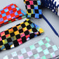 Checkerboard Tie-dye Socks Unisex 3 Pack Novelty Socks
