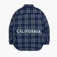 Men's CALIFORNIA Luminous Long Sleeve Shirts Jacket Checks