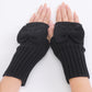 Long Fingerless Gloves Womens with Bow in Black