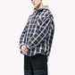 Men's Luminous Print Long Sleeve Shirts Jacket Checks Coat