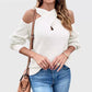 Off The Shoulder Sweater Spring Trendy Knitted Jumper Top