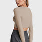 V Neck Crop Top Shirt Button Up