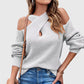 Off The Shoulder Sweater Spring Trendy Knitted Jumper Top